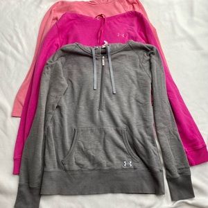 Lot of 3 sweatshirt hoodies Under Armour medium